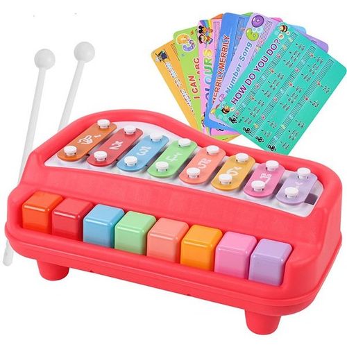 Piano Xylophone 8 touches - Rouge