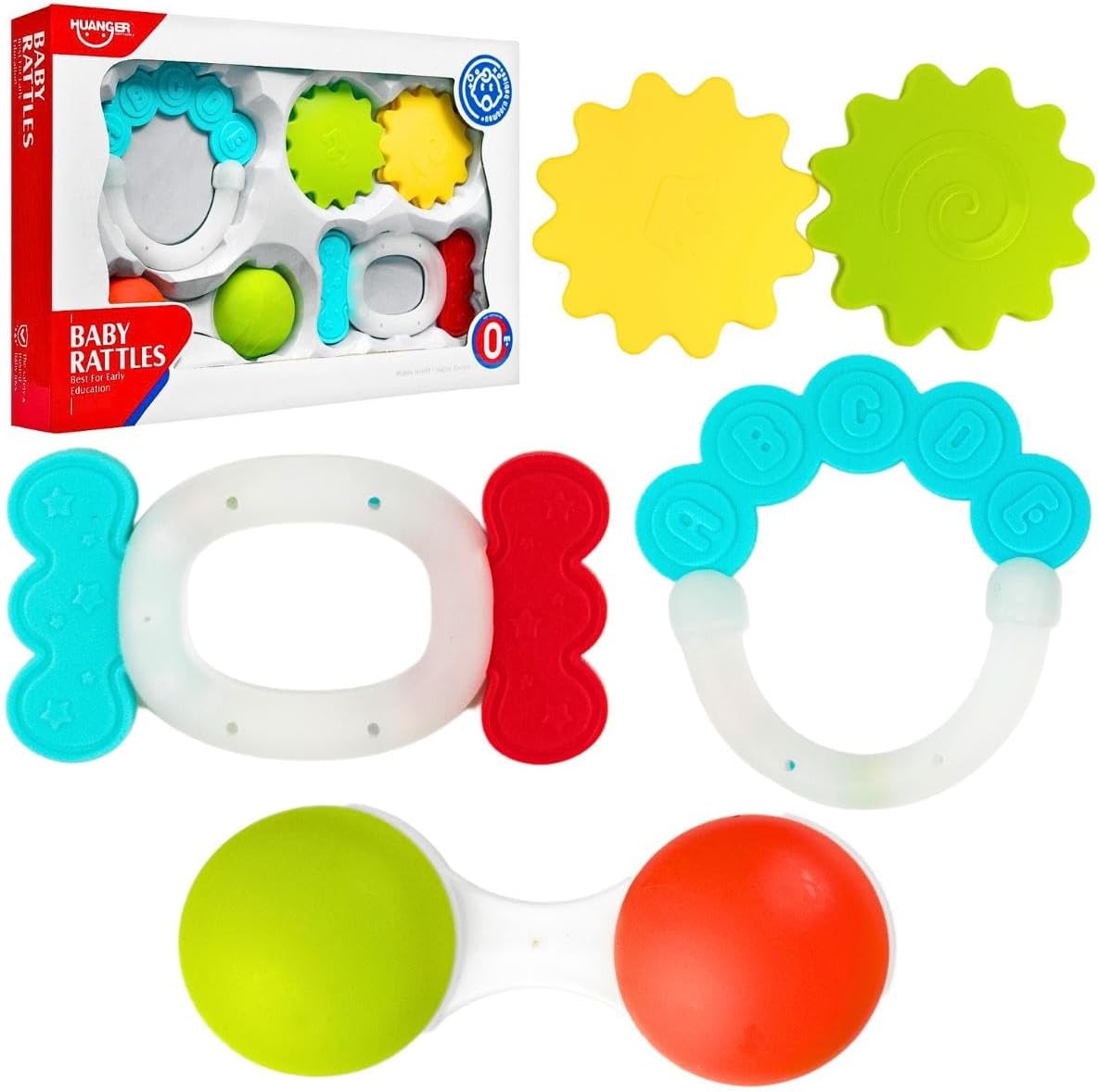 Lot de 4 hochets - HUANGER
