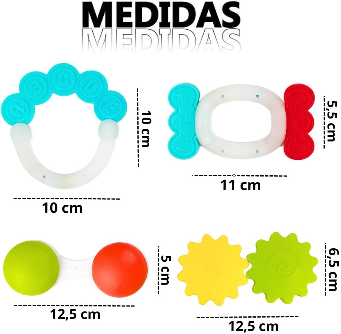 Lot de 4 hochets - HUANGER