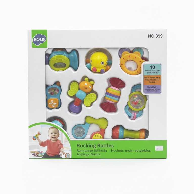 Set de 10 Hochets d'Éveil pour Bébé (3M+)