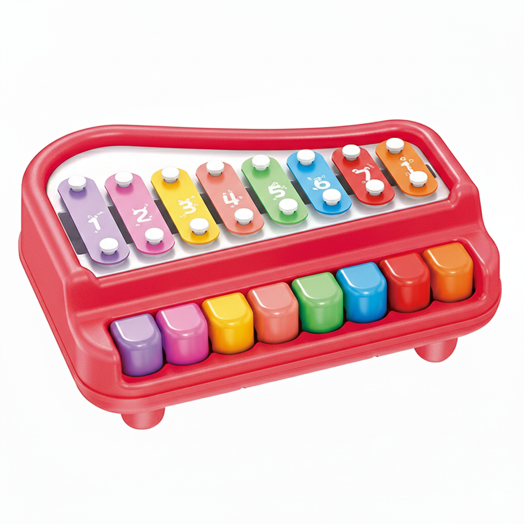 Piano Xylophone 8 touches - Rouge