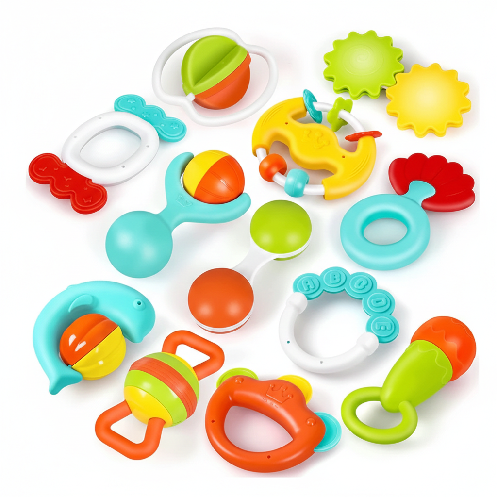 Lot de 12 hochets - HUANGER