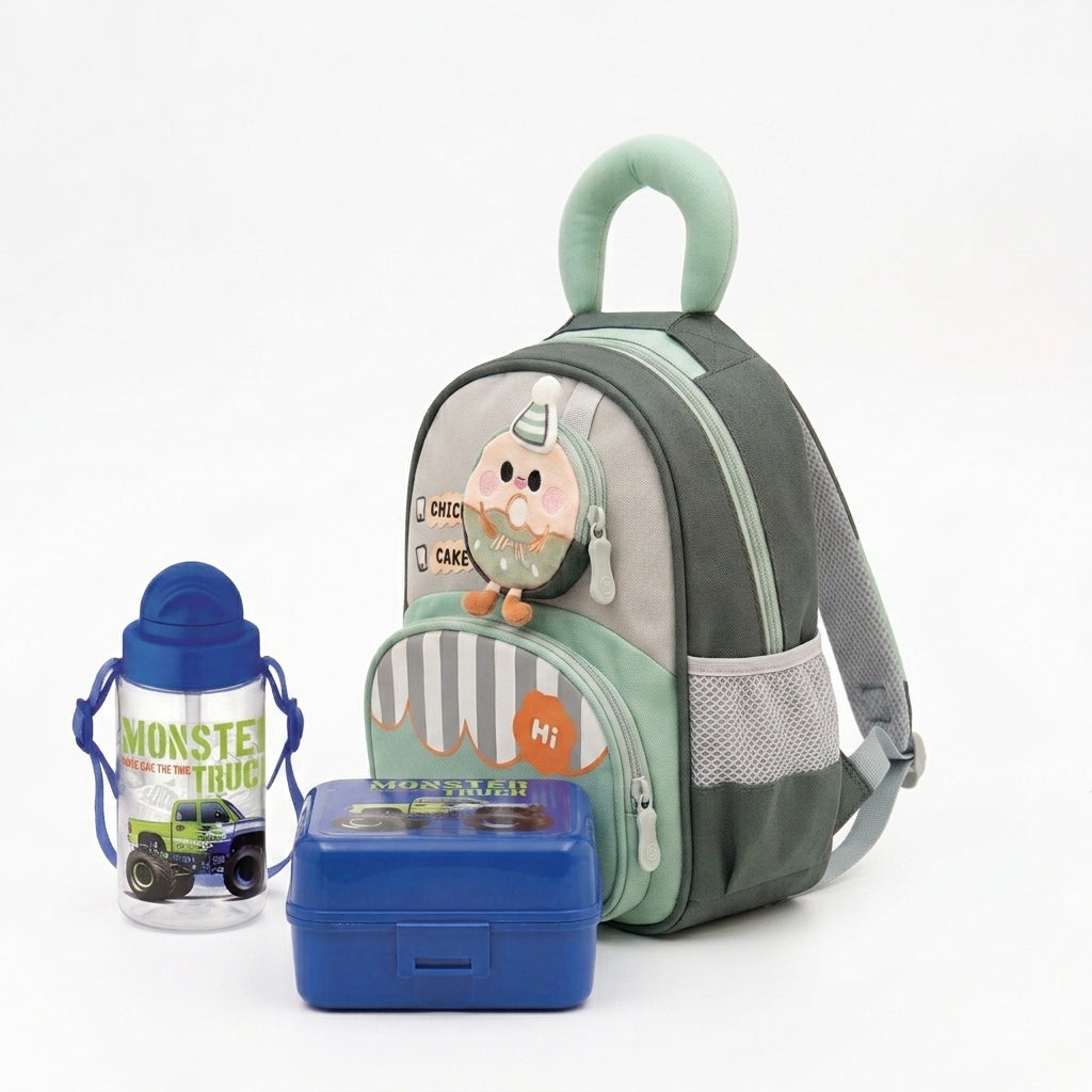 Pack Rentrée : Cartable + Boîte à Goûter + Gourde