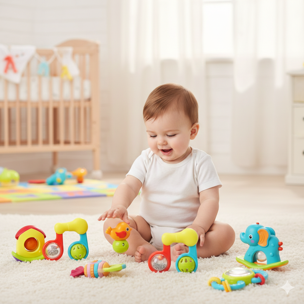 Set de 10 Hochets d'Éveil pour Bébé (3M+)