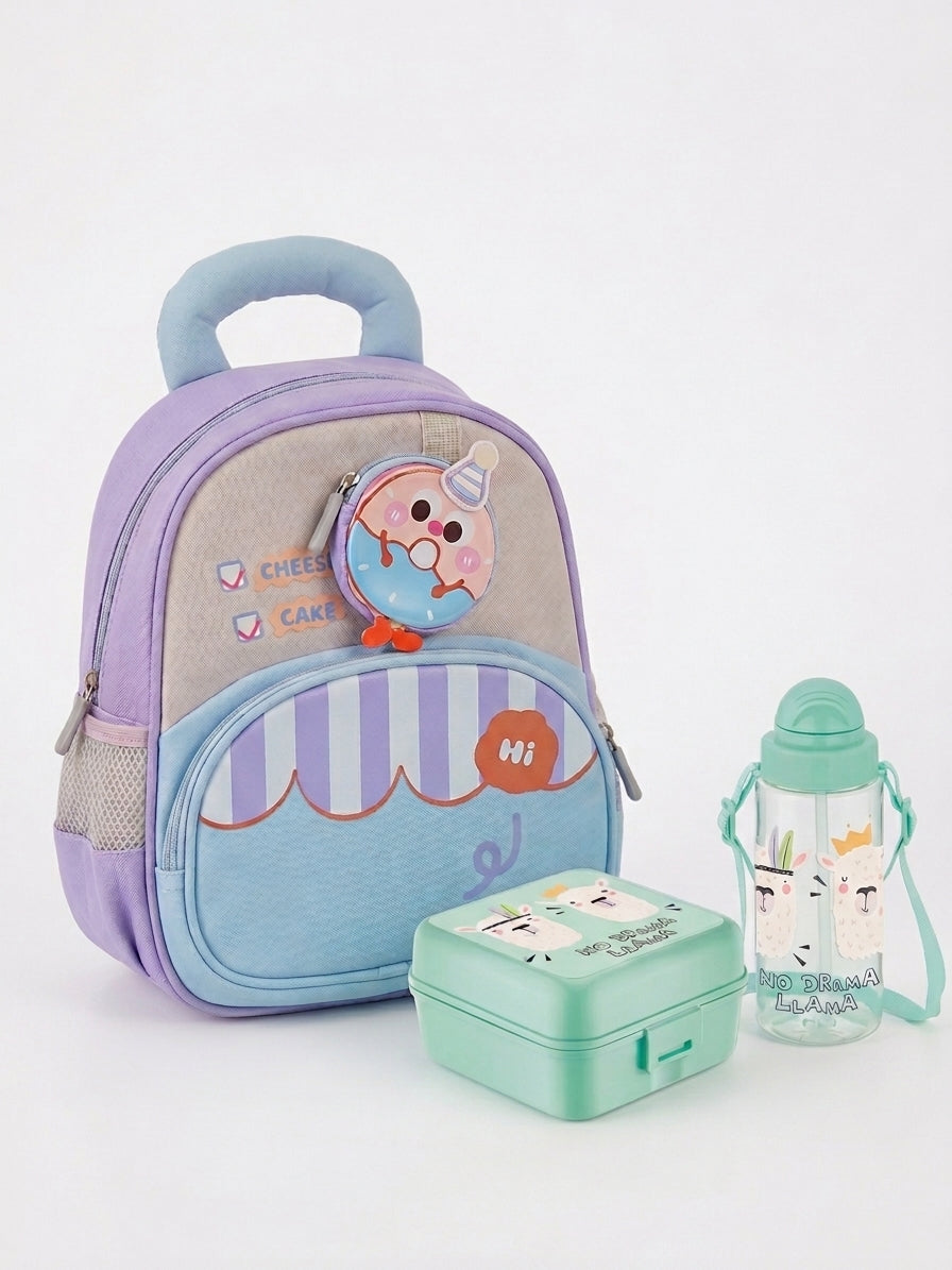 Pack Rentrée : Cartable + Boîte à Goûter + Gourde