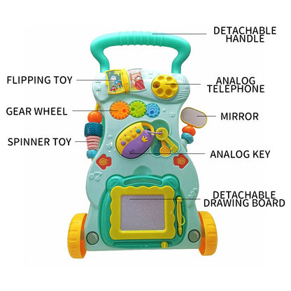 Trotteur Éducatif Bébé Multiactivités - VERT
