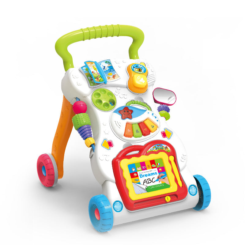 Trotteur Bébé Éducatif Multiactivités avec Piano Musical