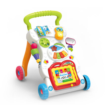 Trotteur Bébé Éducatif Multiactivités avec Piano Musical