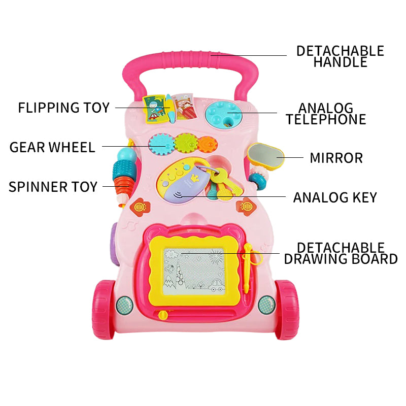 Trotteur Éducatif Bébé Multiactivités - ROSE