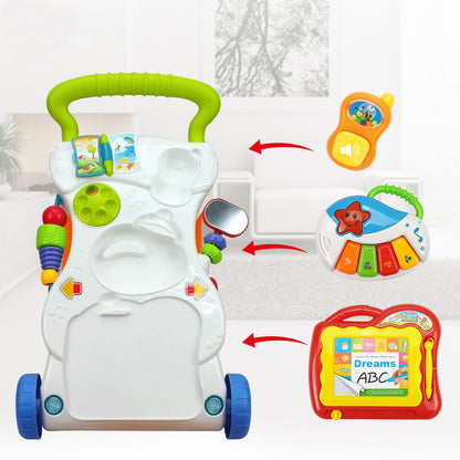 Trotteur Bébé Éducatif Multiactivités avec Piano Musical